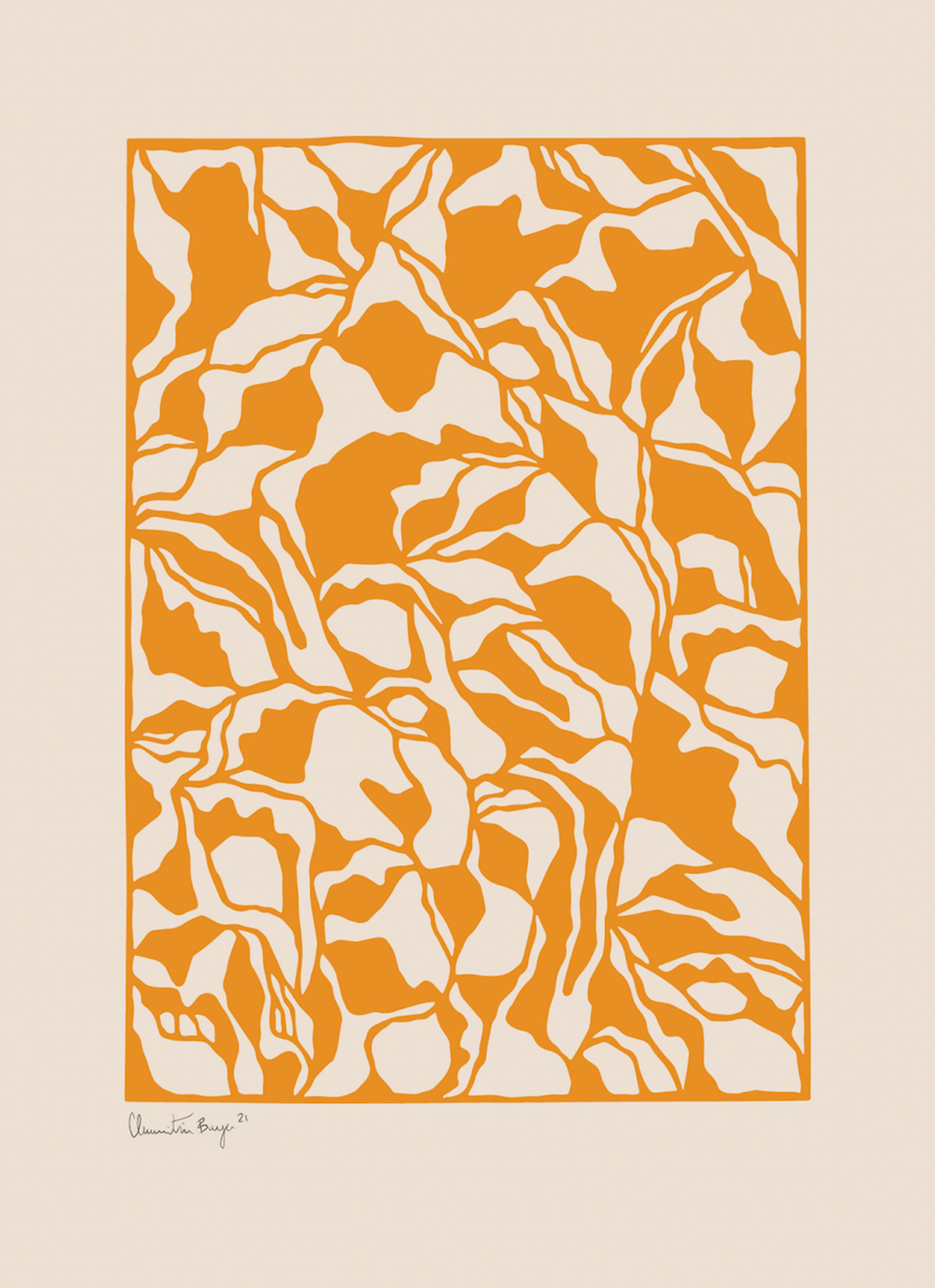 Peléton - Poster - Papercut 03 Poster - Orange