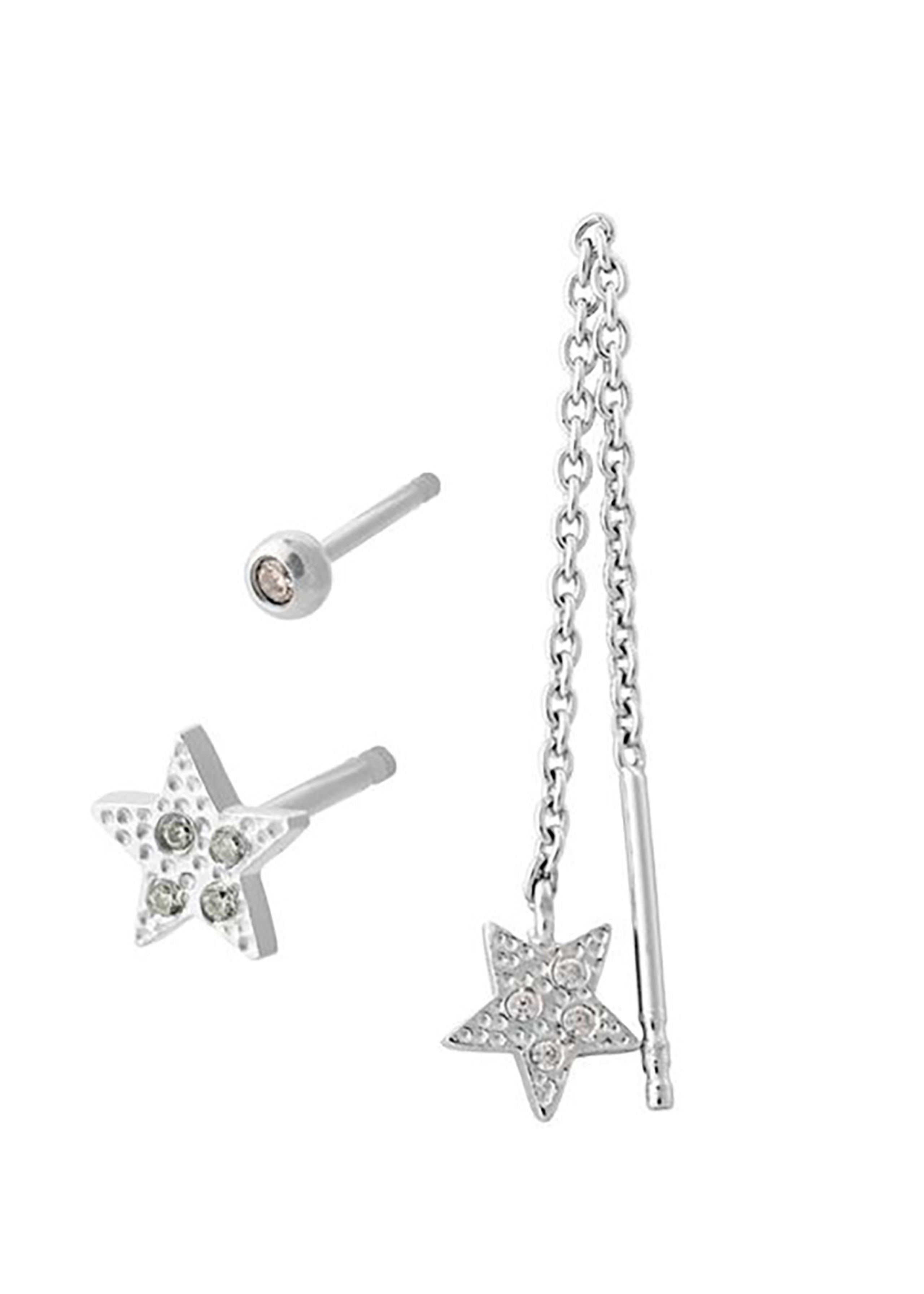 Pernille Corydon - Ohrringe - Sparkling Star Earring Box - Silver