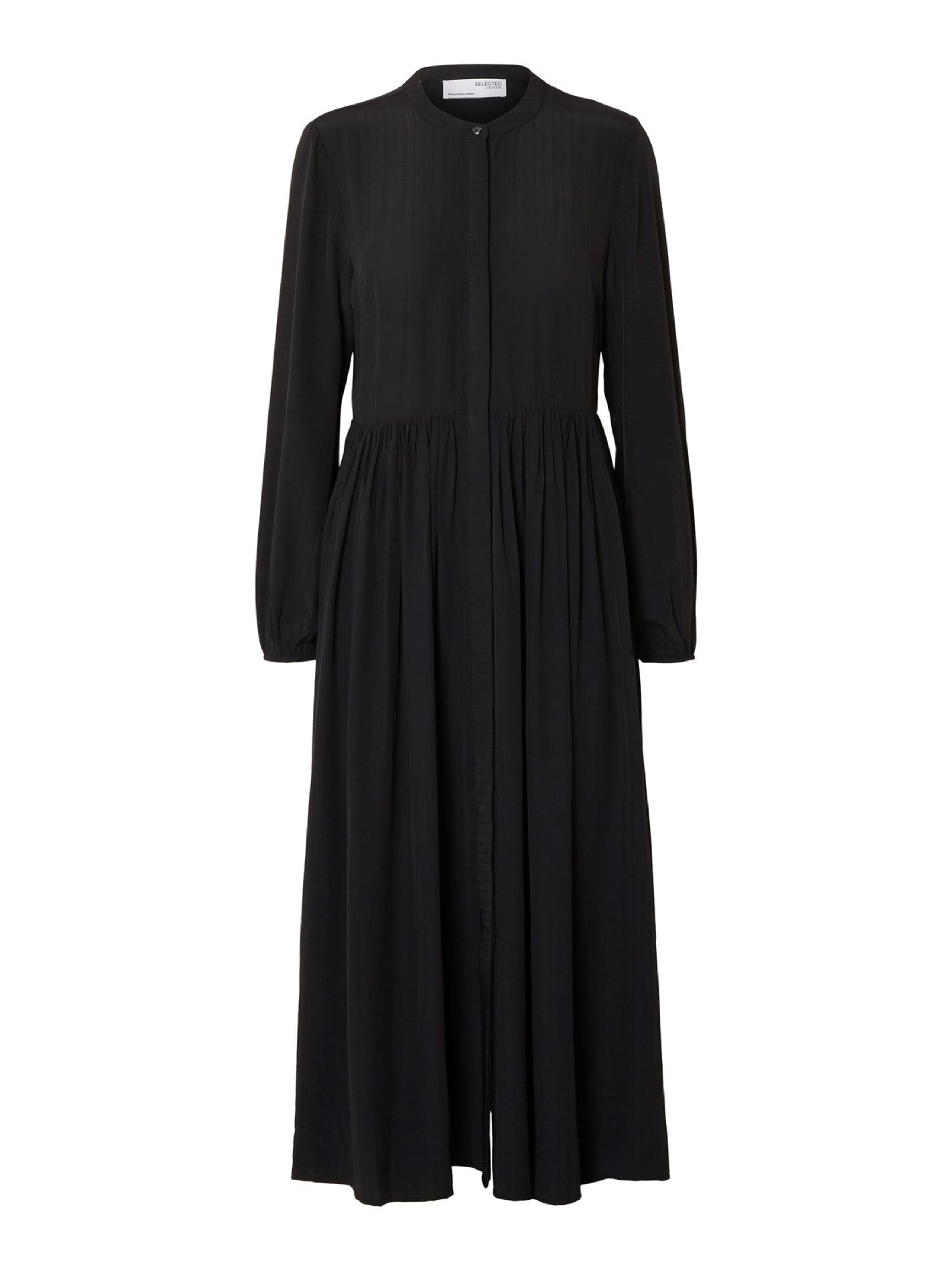 Selected Femme - Kjole - SLFLouie-Olivia LS Midi Dress - Black