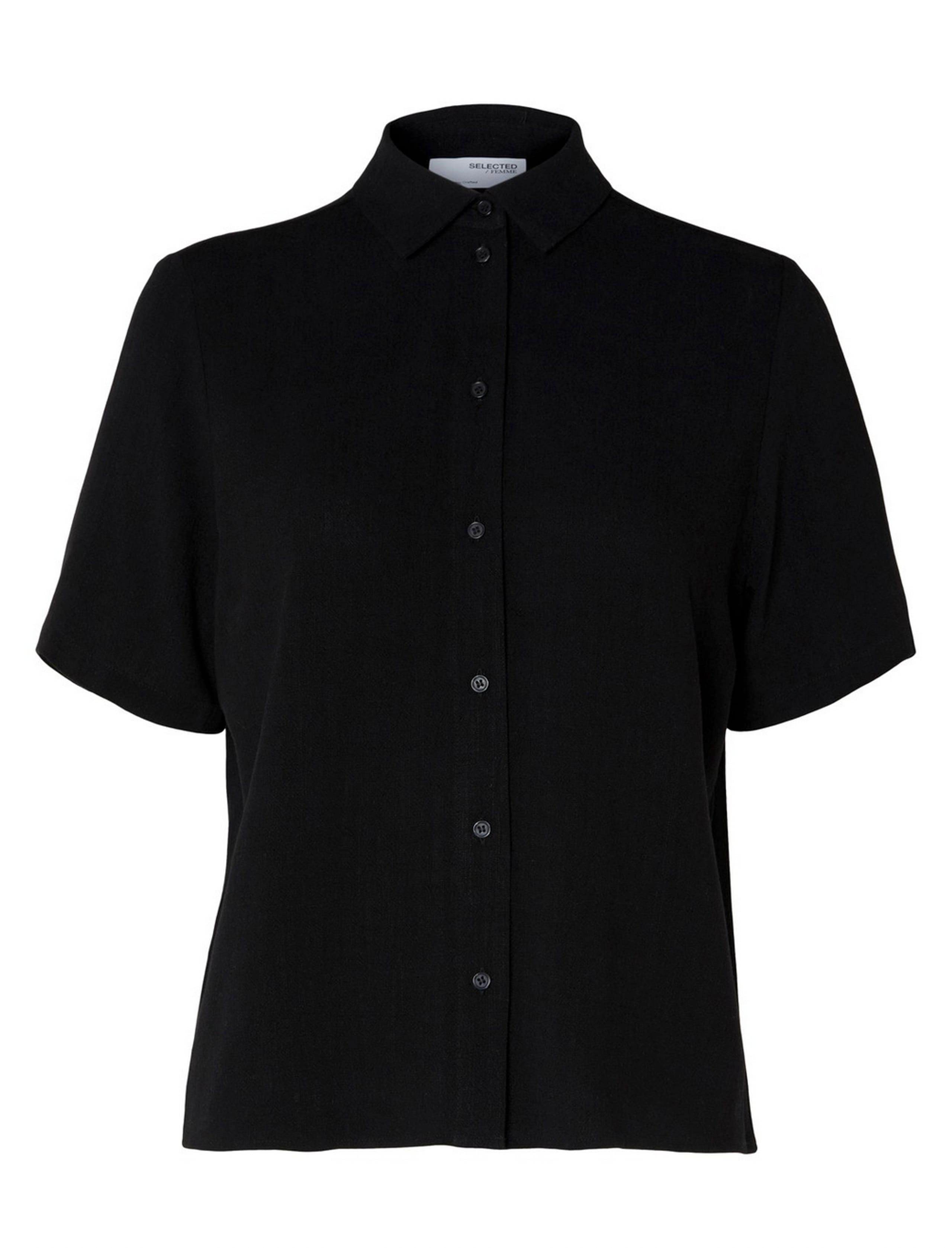 Selected Femme - T-shirt - SLFViva - Marita SS Shirt - Black