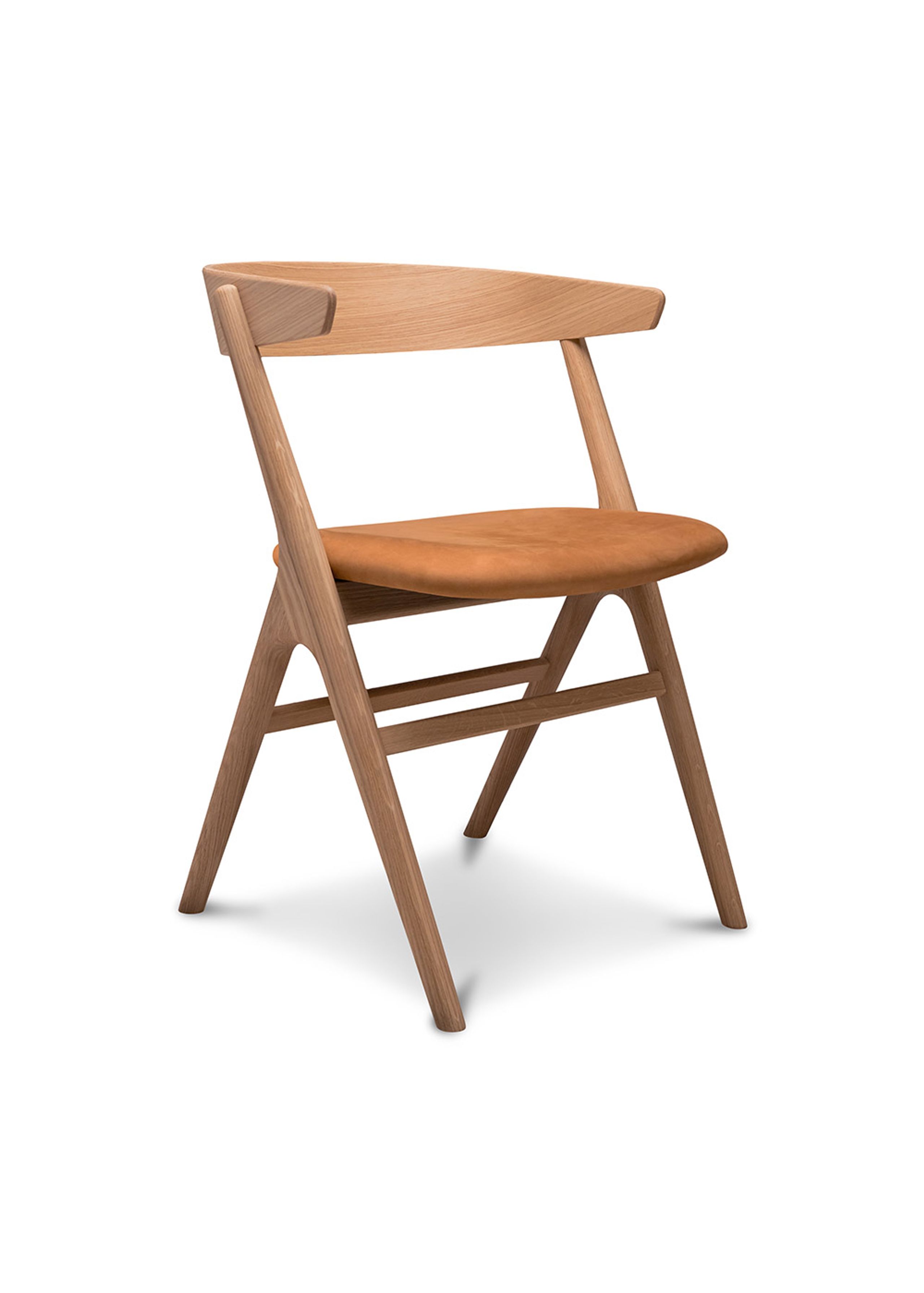 Sibast Furniture - Cadeira de jantar - Sibast No.9 Dining Chair - Soaped Oak / Dunes Cognac Leather