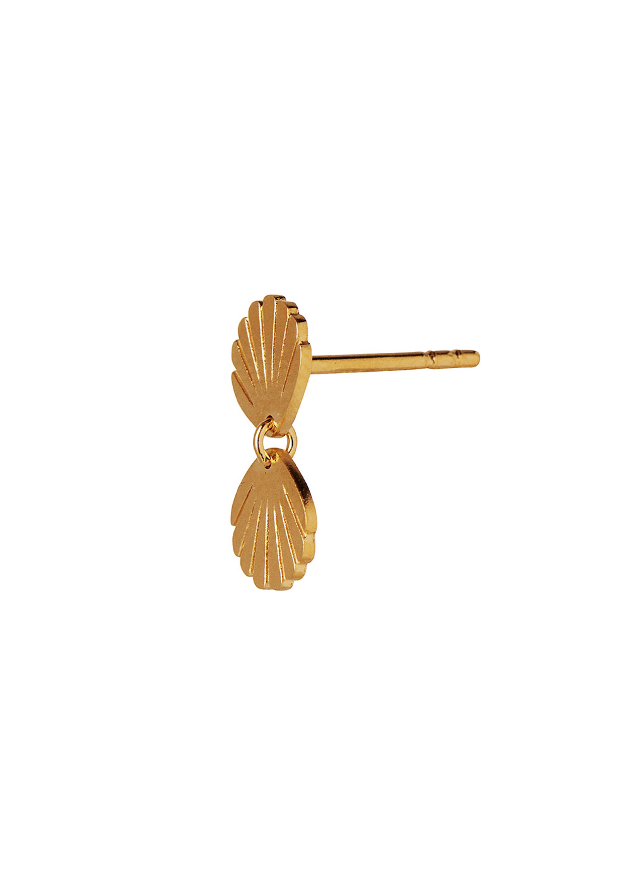 Stine A - Ørering - Two Petit Shell Earring - Gold