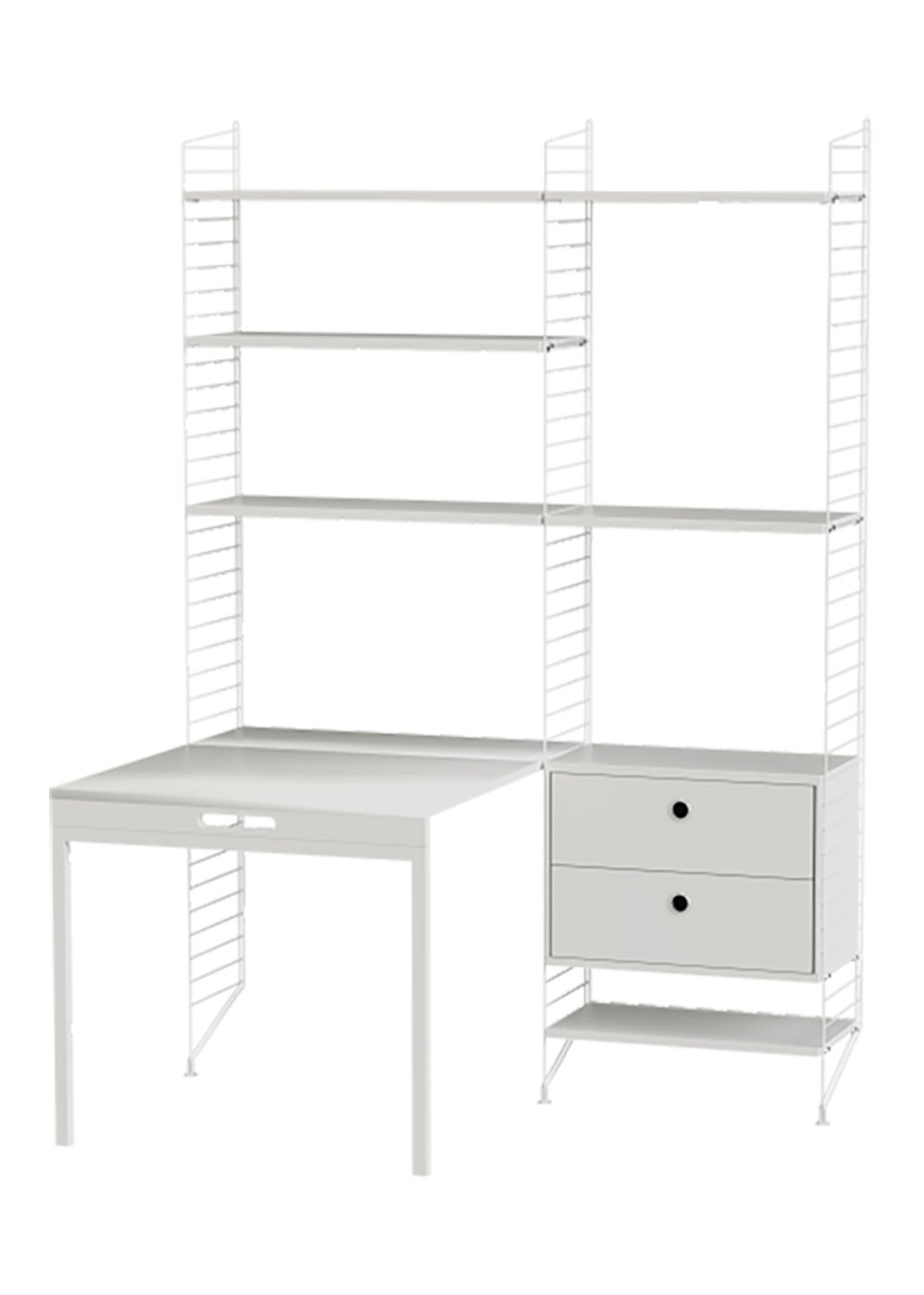 String Furniture - Sistema de prateleiras - Workspace E - White / White