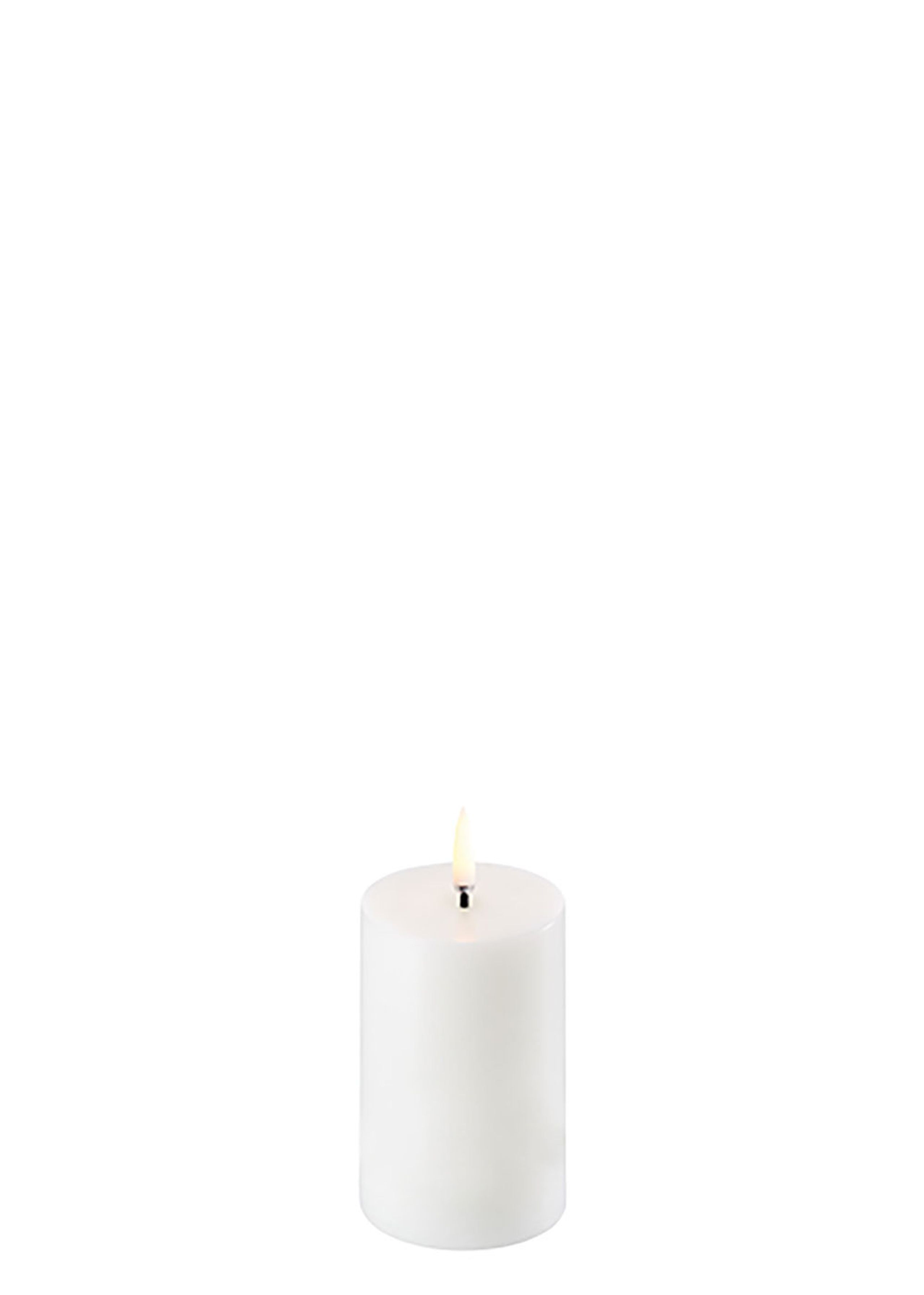 Uyuni - Velas - LED Pillar Candle - Nordic White - 5x7,5 cm
