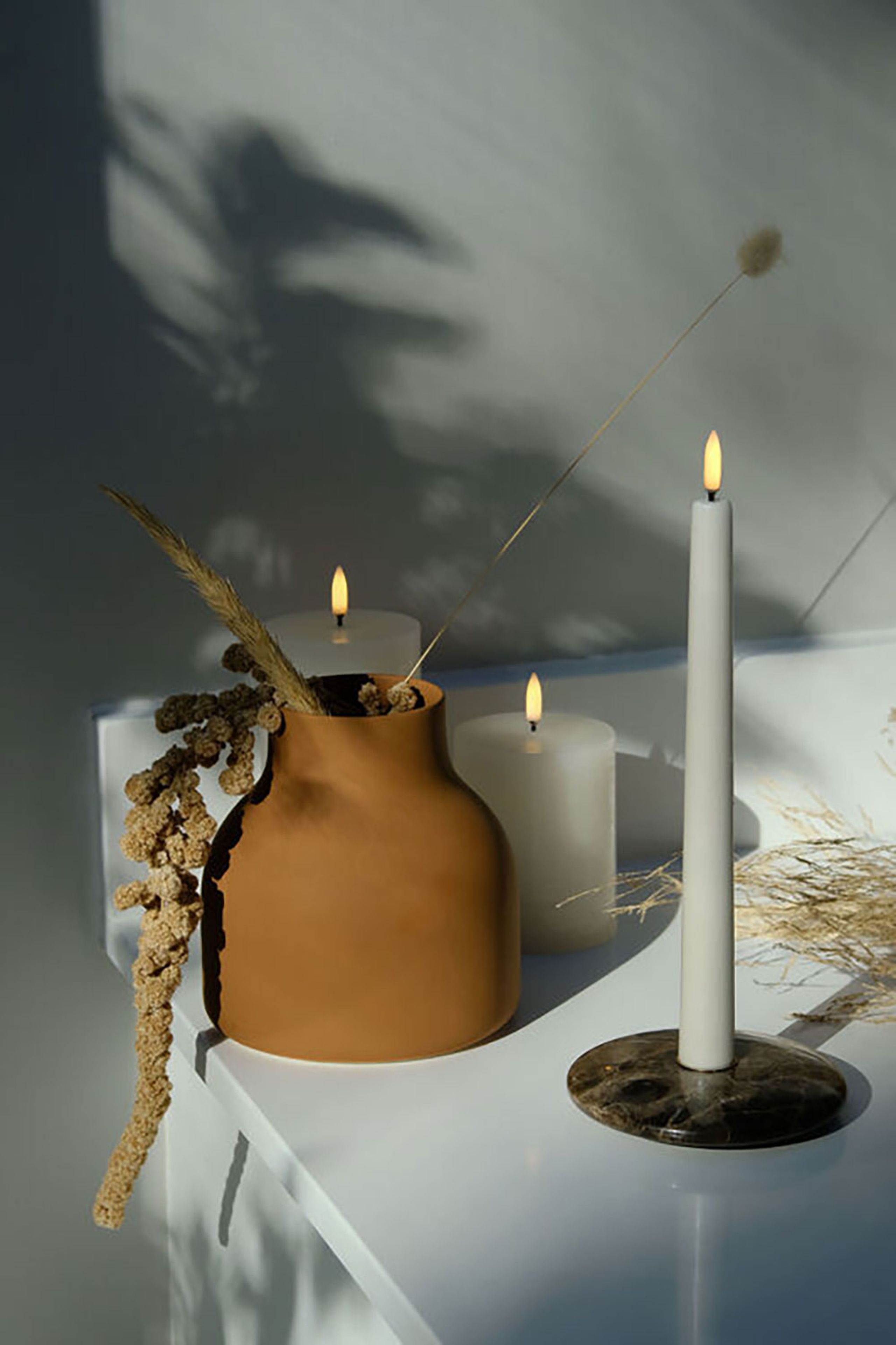 Uyuni - LED Taper Candle - Candele - Vanilla/Smooth - 2,3x25 cm