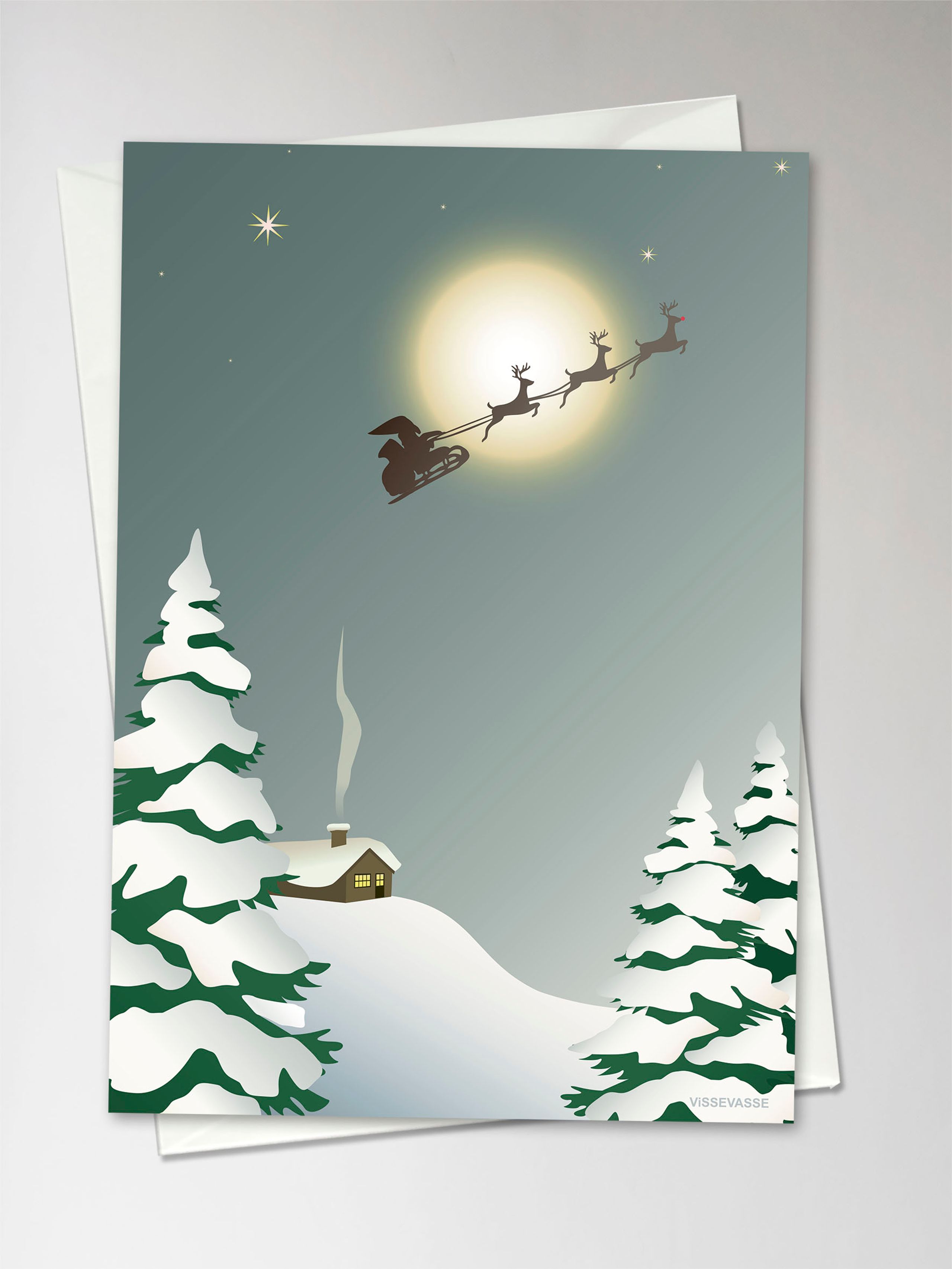 ViSSEVASSE - Carte - Santa Julekort - Card - Santa