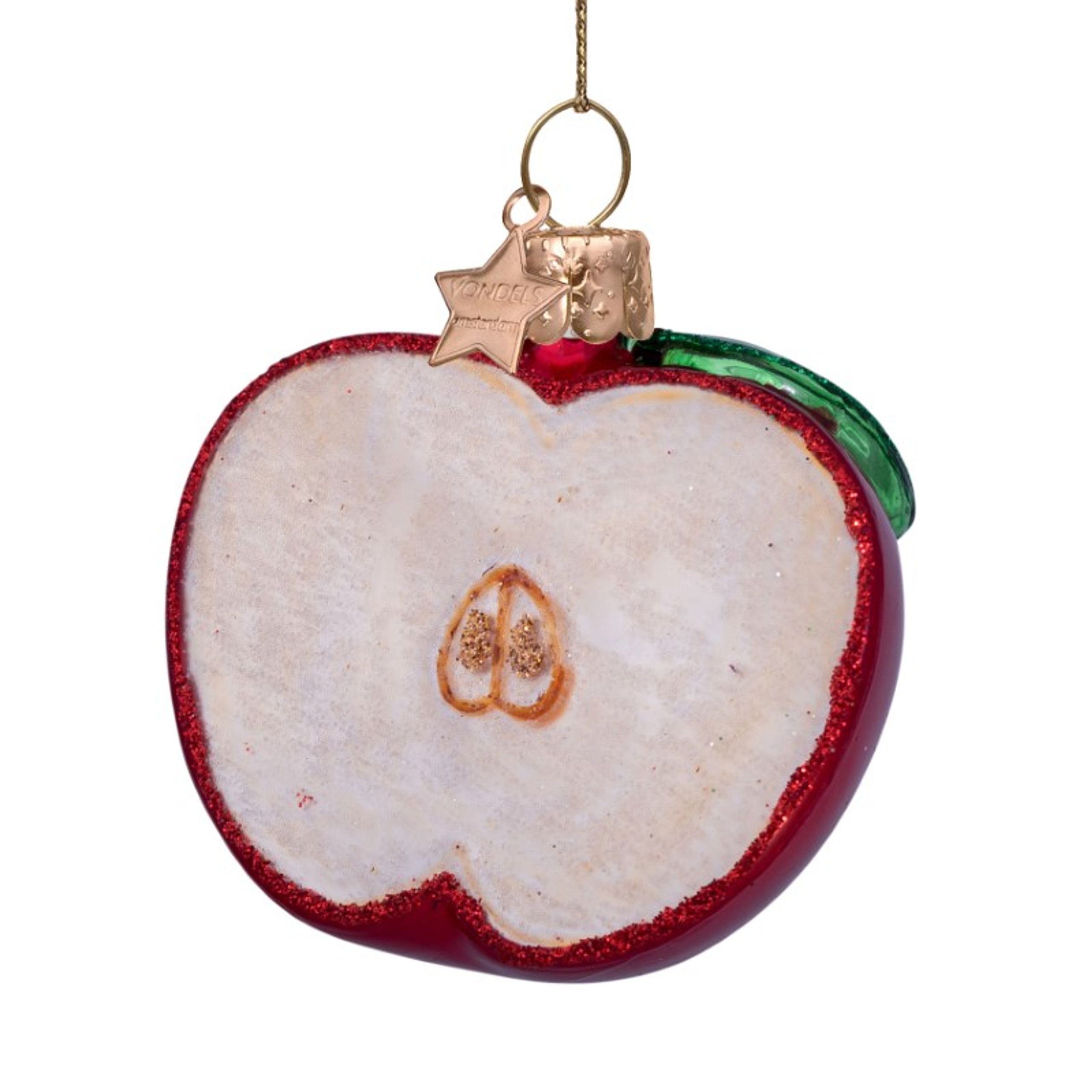 Vondels - Christbaumkugel - Ornament glass red apple - Red