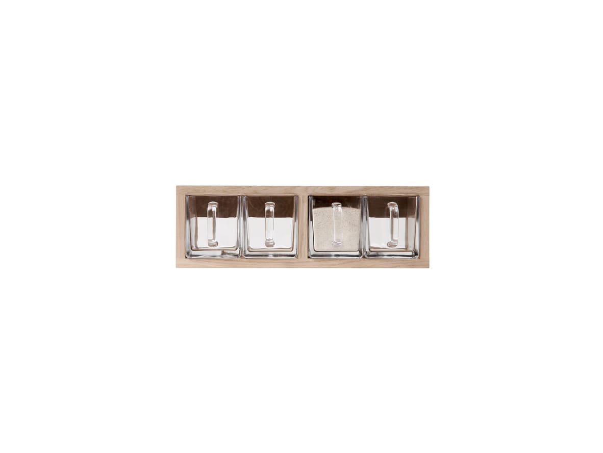 Andersen Furniture - A-organizer Shelf - Hylla - Oak white matt lacquer with 4 glass - 17x18x52 cm