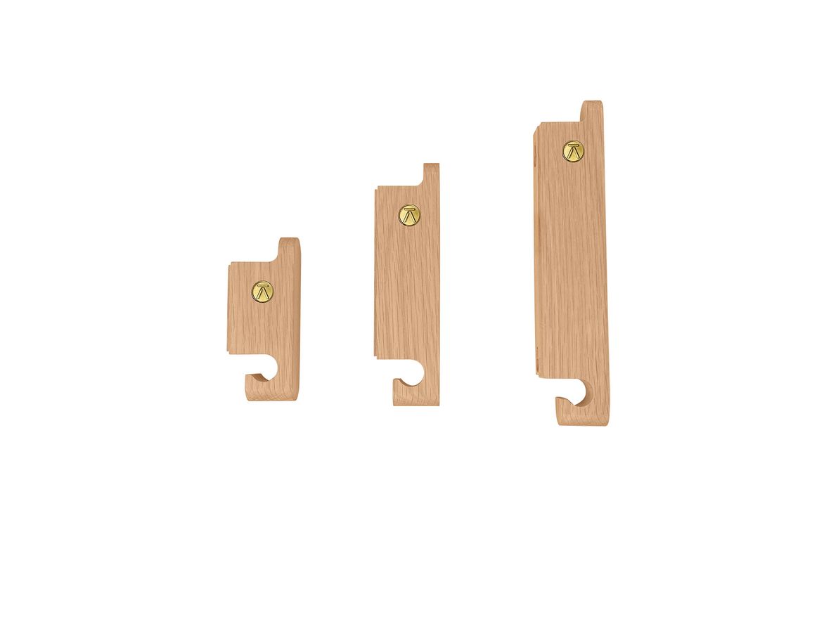 Produktfoto för Andersen Furniture - Multi Hooks - Krokar - Oak - H10, H15, H20 cm