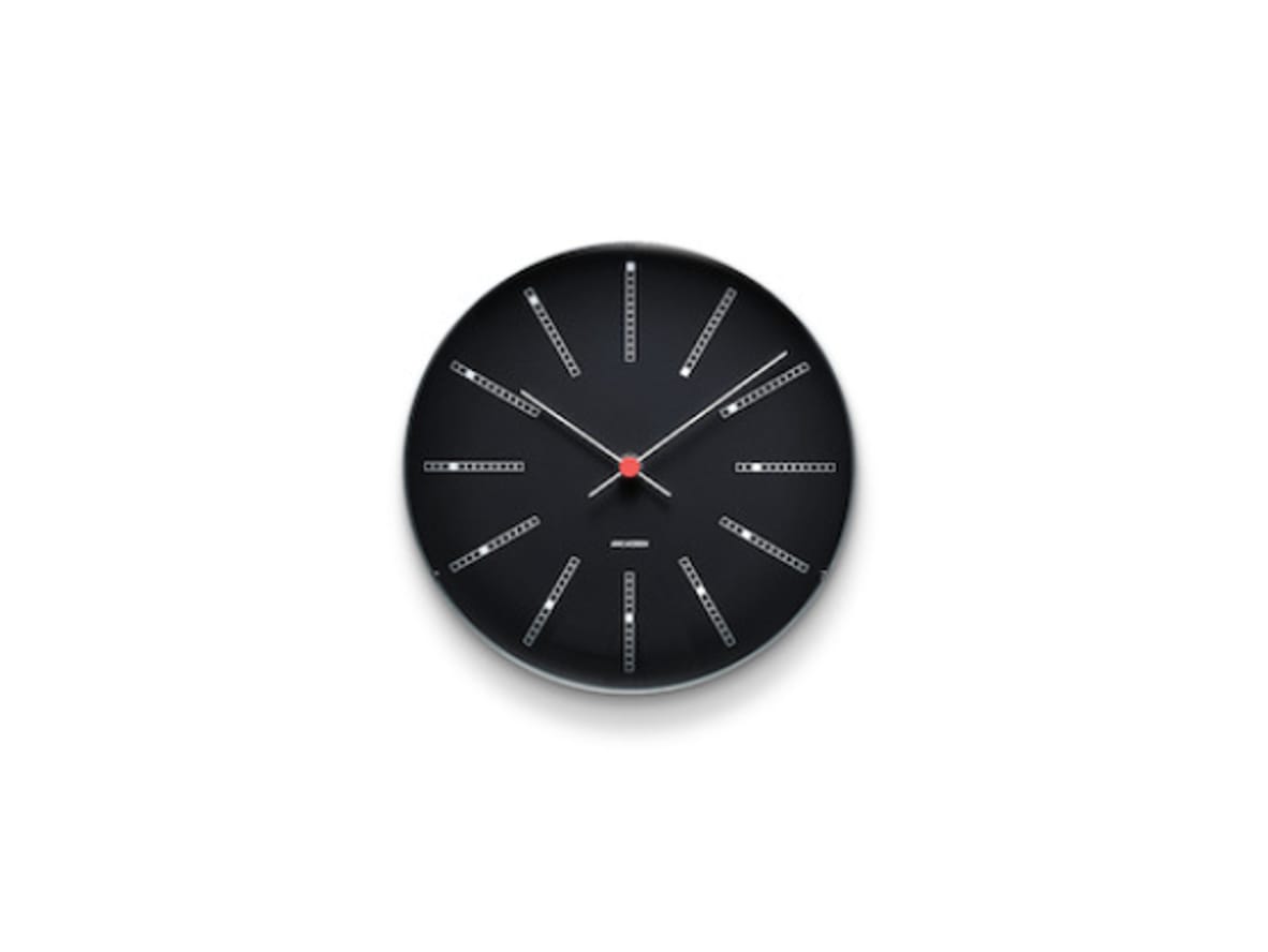 Produktfoto för Arne Jacobsen - Bankers Watches - Klockan - Wall Clock Black Ø21 - Ø21 cm