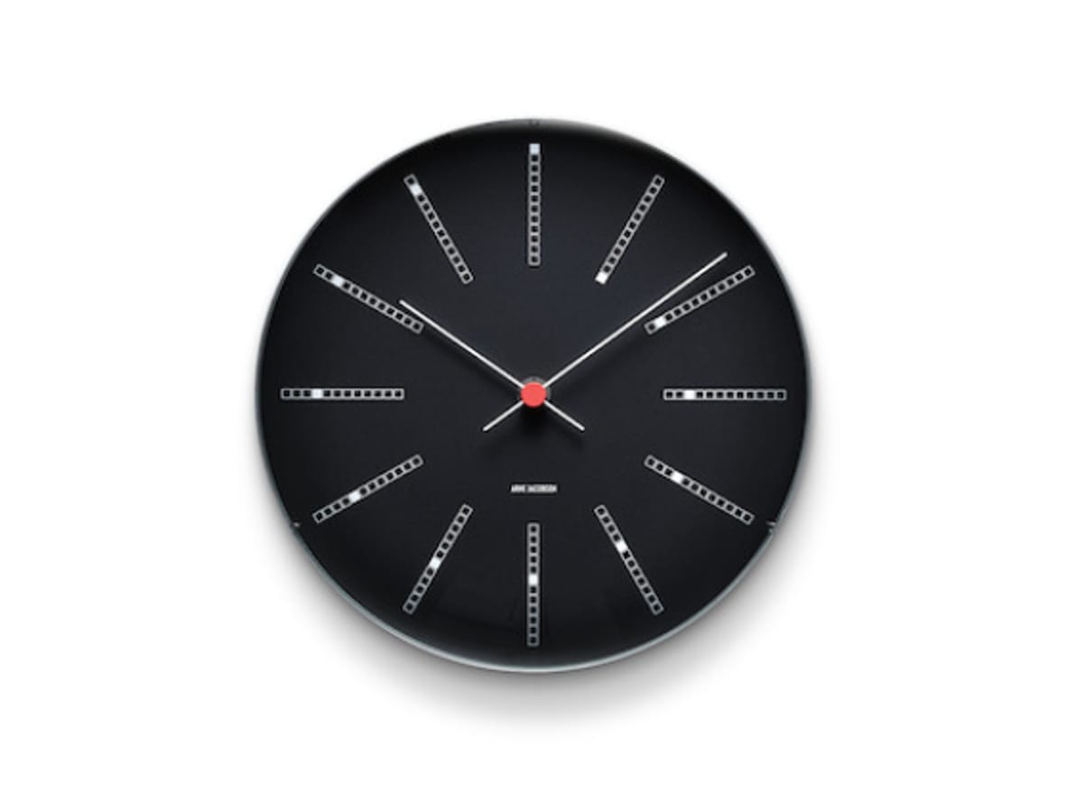 Produktfoto för Arne Jacobsen - Bankers Watches - Klockan - Wall Clock Black Ø29 - Ø29 cm