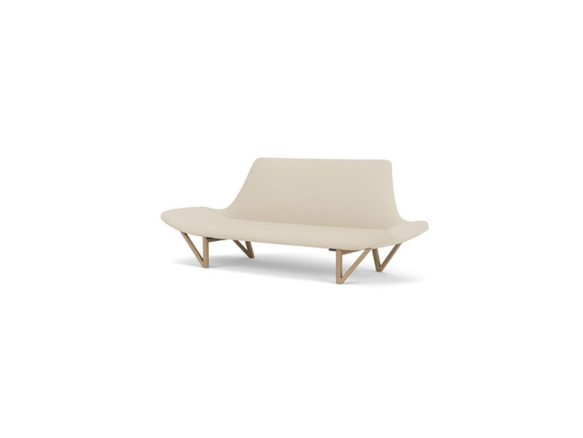 Image of Audo Copenhagen - Pagode Sofa - Soffa för 2 personer - Natural Oak / Hallingdal 200 - W202 x L78 x H86 cm