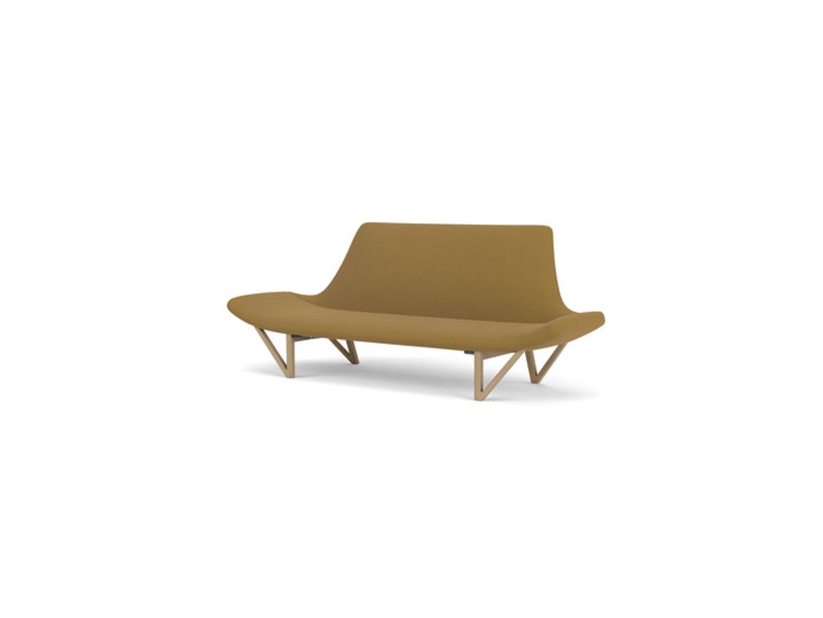 Produktfoto för Audo Copenhagen - Pagode Sofa - Soffa för 2 personer - Natural Oak / Re-wool 448 - W202 x L78 x H86 cm