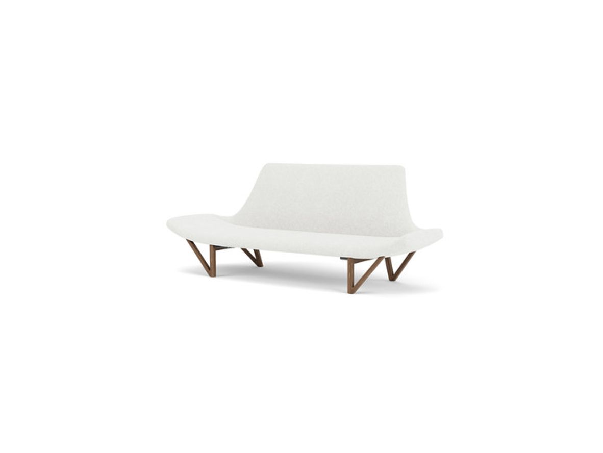 Produktfoto för Audo Copenhagen - Pagode Sofa - Soffa för 2 personer - Walnut / Hallingdal 0110 - W202 x L78 x H86 cm