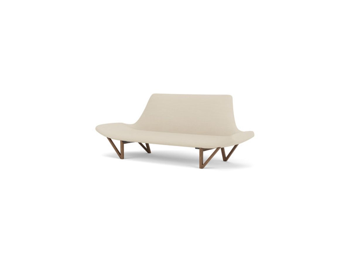 Image of Audo Copenhagen - Pagode Sofa - Soffa för 2 personer - Walnut / Hallingdal 200 - W202 x L78 x H86 cm