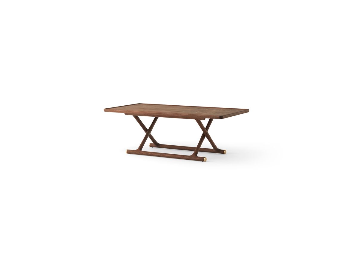 Produktfoto för Audo Copenhagen - Jäger Lounge Table - Soffbord - Walnut - W130 x L65 x H0 cm