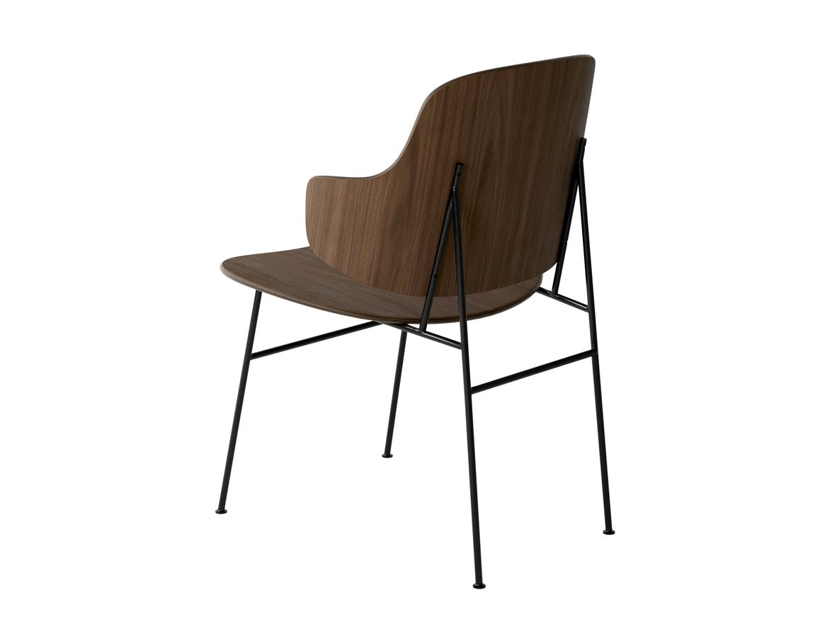 Produktfoto för Audo Copenhagen - The Penguin Dining Chair - Matstol - Black steel base / Walnut seat and back - W56 x L57 x H82 cm