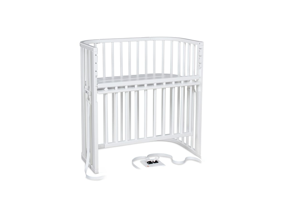 Babybay - Boxspring Comfort Plus Co-Sleeper - Barnsäng - White Varnished - L96 x W56,5 x H96,5 cm
