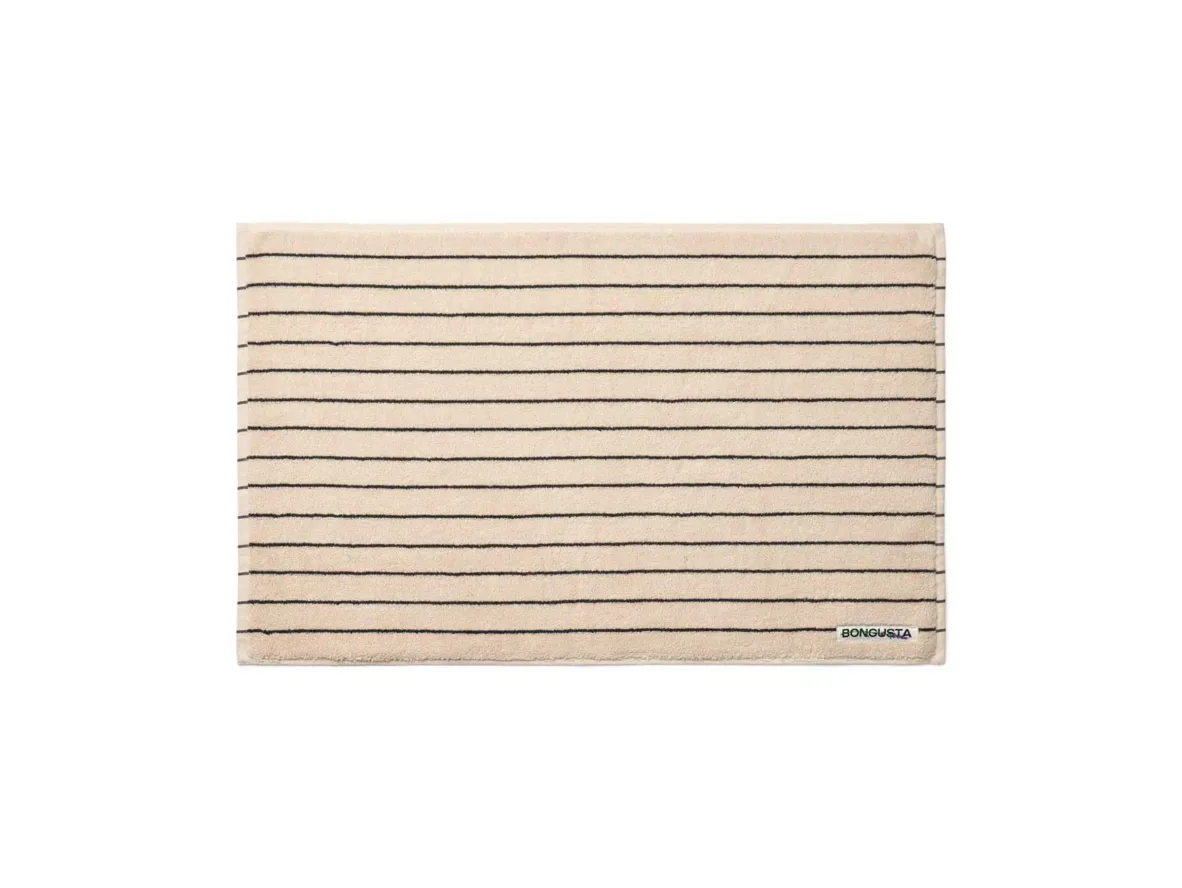 Produktfoto för Bongusta - Naram Bath Mat - Badmatta - creme & ink (thin stripe) - 50 x 80 cm