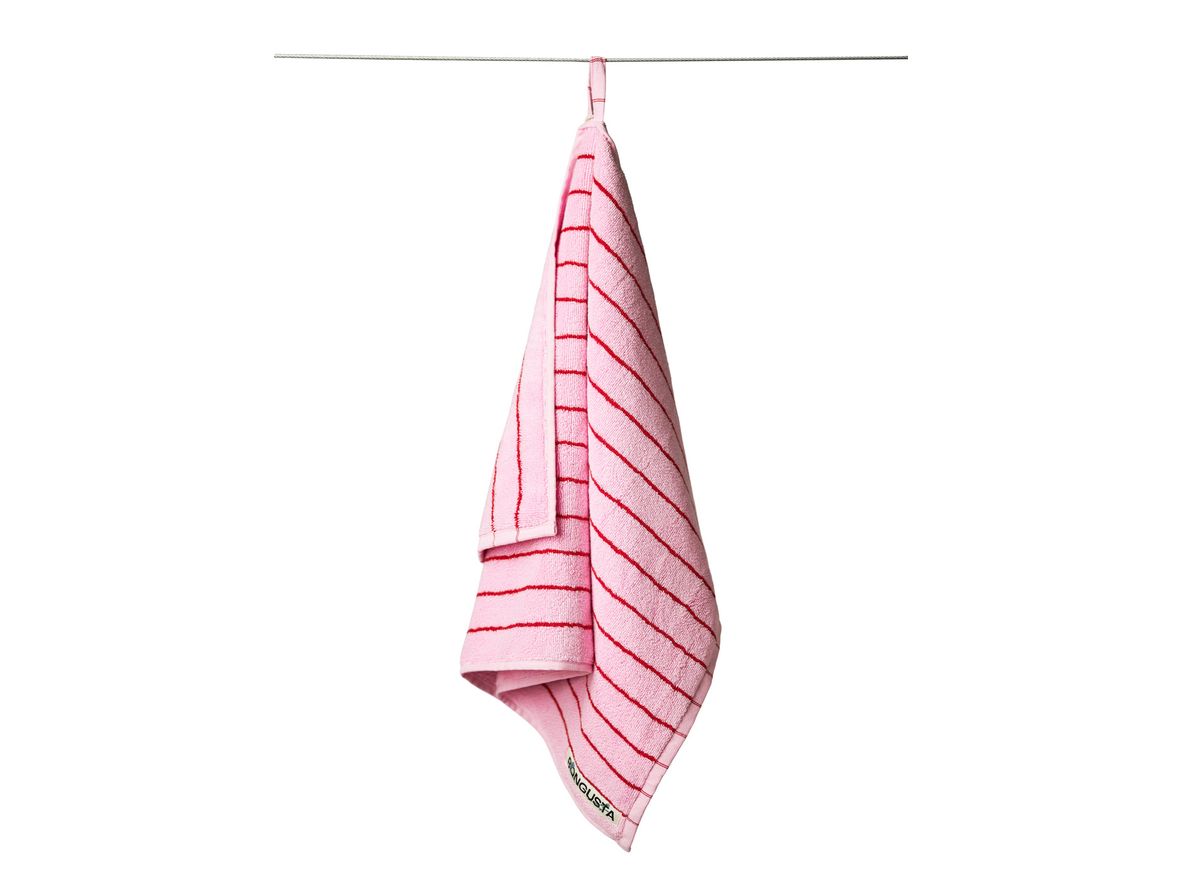 Bongusta - Naram Towels - Handduk - Baby Pink / Ski Patrol Red - 50 x 80 cm