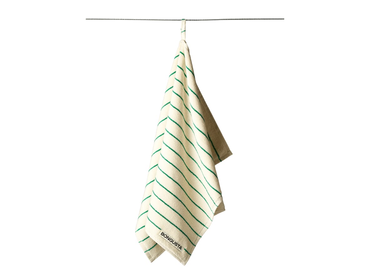 Bongusta - Naram Towels - Handduk - Pure White / Grass - 50 x 80 cm