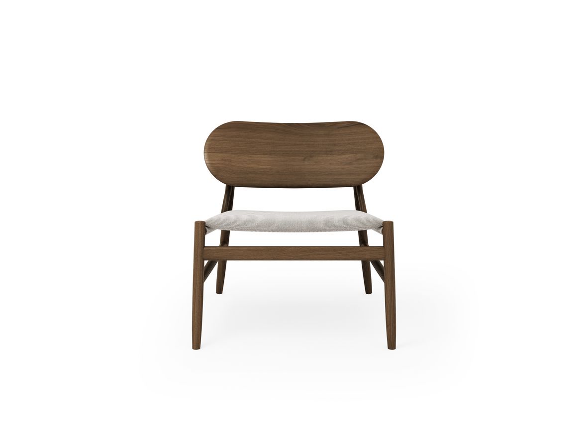 Brdr. Krüger - Ferdinand Lounge Chair - Oak Smoked Oiled - Lounge stol - Hallingdal, Grå Tekstil - 0113 - H65 cm B68 cm