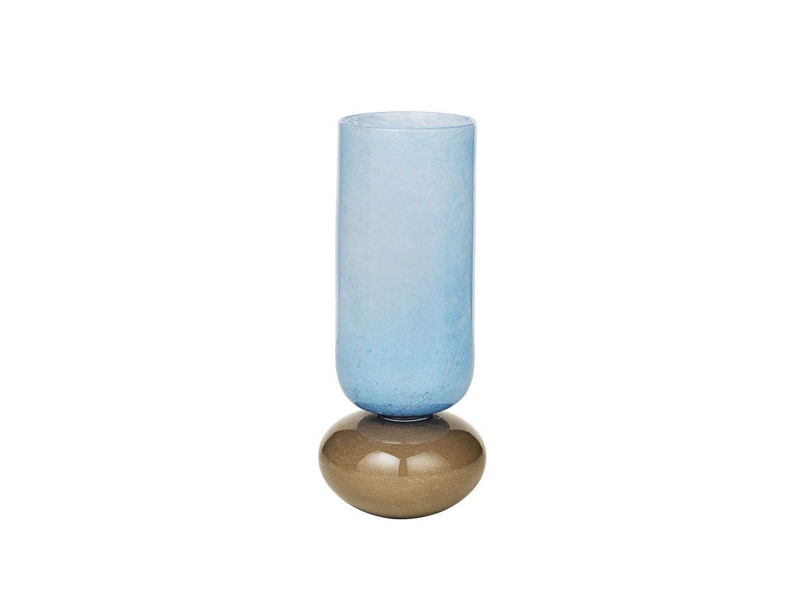 Broste CPH - Dorit vase - Vas - Serenity light blue/Taupe - Ø11,5 x H28 cm