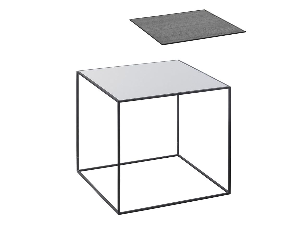 Image of Audo Copenhagen - Twin Tabletops - Bordsskiva - Cool Grey / Black Stained Ash - Twin 42 - Twin 42