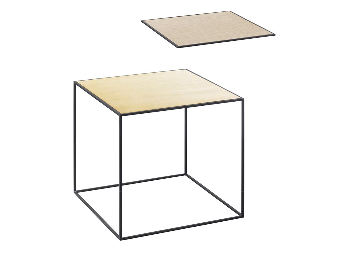 Produktfoto för Audo Copenhagen - Twin Tabletops - Bordsskiva - Oak / Brass - Twin 35 - Twin 35