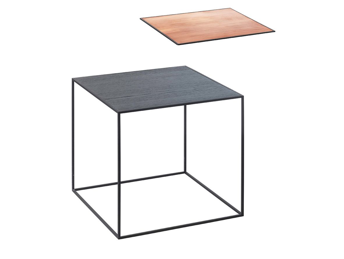 Produktfoto för Audo Copenhagen - Twin Tabletops - Bordsskiva - Black Stained Ash / Copper - Twin 35 - Twin 35