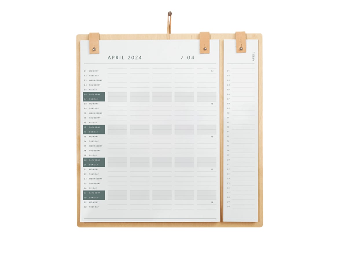 Produktfoto för EKTA Handvaerk - Planner Board 2022-2023  - Kalender - Nature - L42 x D40 x H0,8 cm