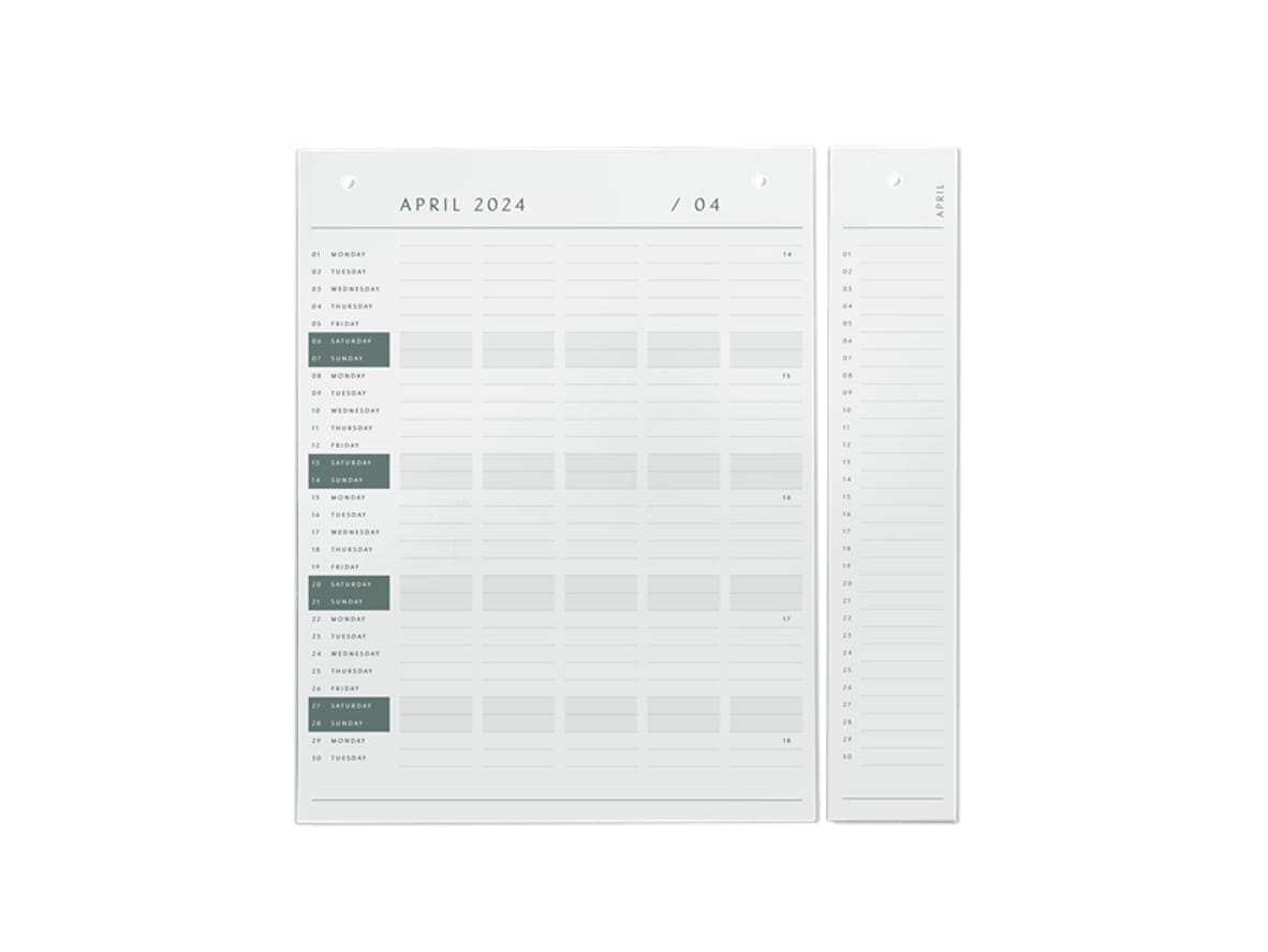 Produktfoto för EKTA Handvaerk - Planner Board 2022-2023 - Refill - Kalender - White - L39 x D30 xH0,4 cm