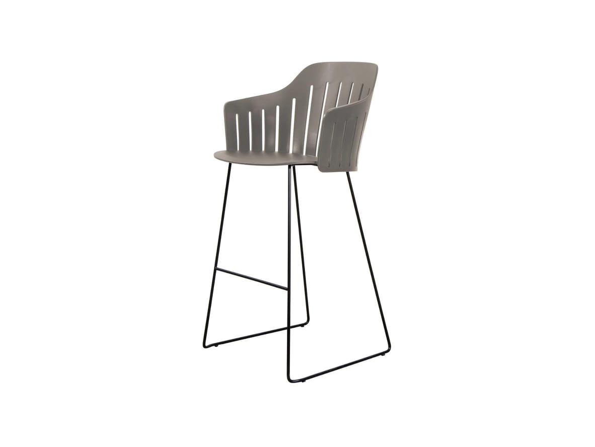 Produktfoto för Cane-line - Choice Barstool - Outdoor - Barstol - Frame: Black Stainless Steel / Seat: Black - W59 x D53 x H42 cm