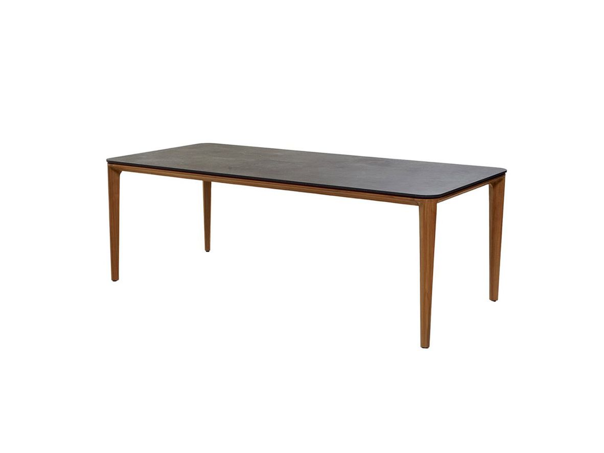 Produktfoto för Cane-line - Aspect Table - Matbord - Frame: Teak / Tabletop: Black Fossil Ceramic - B210 - B: 210 x D: 100 x H: 72 cm