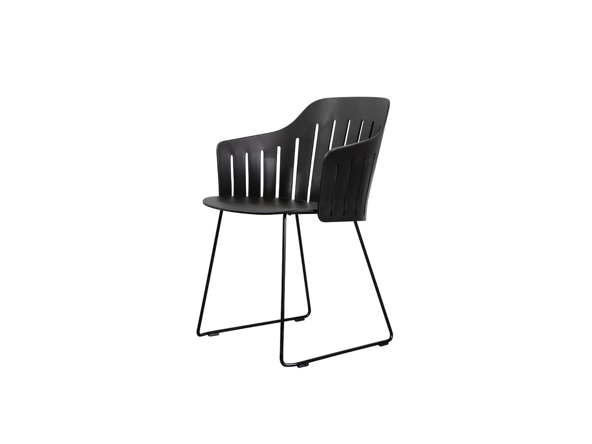 Image of Cane-line - Choice Chair - Indoor Steel - Indoor - Matstol - Frame: Indoor Steel, Black Sledge / Seat: Black - W59 x D53 x H42 cm
