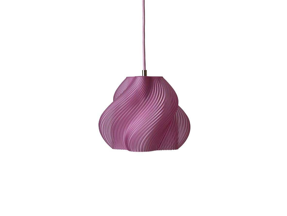 Crème Atelier – Soft Serve Pendant 01 – Hängande lampa – Rose Sorbet – Chrome – H25 cm W25 cm