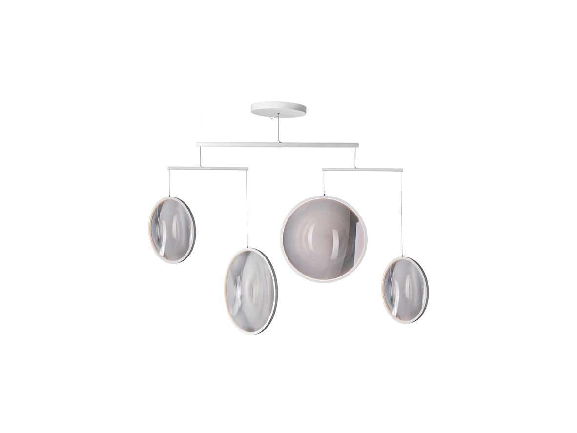 DCWéditions – Focus X4 – Hängande lampa – white – H 72,3 cm x W131 cm x Wire length 300 cm