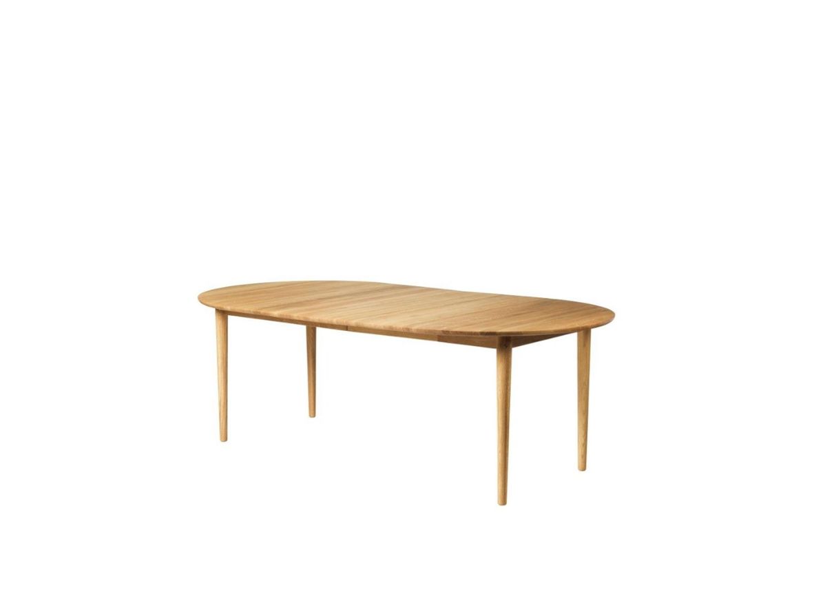 Produktfoto för FDB Møbler / Furniture - C62E Bjørk with 2 additional plates by Unit10 - Matbord - Oiled solid oak - H:74xB:115xD:115cm