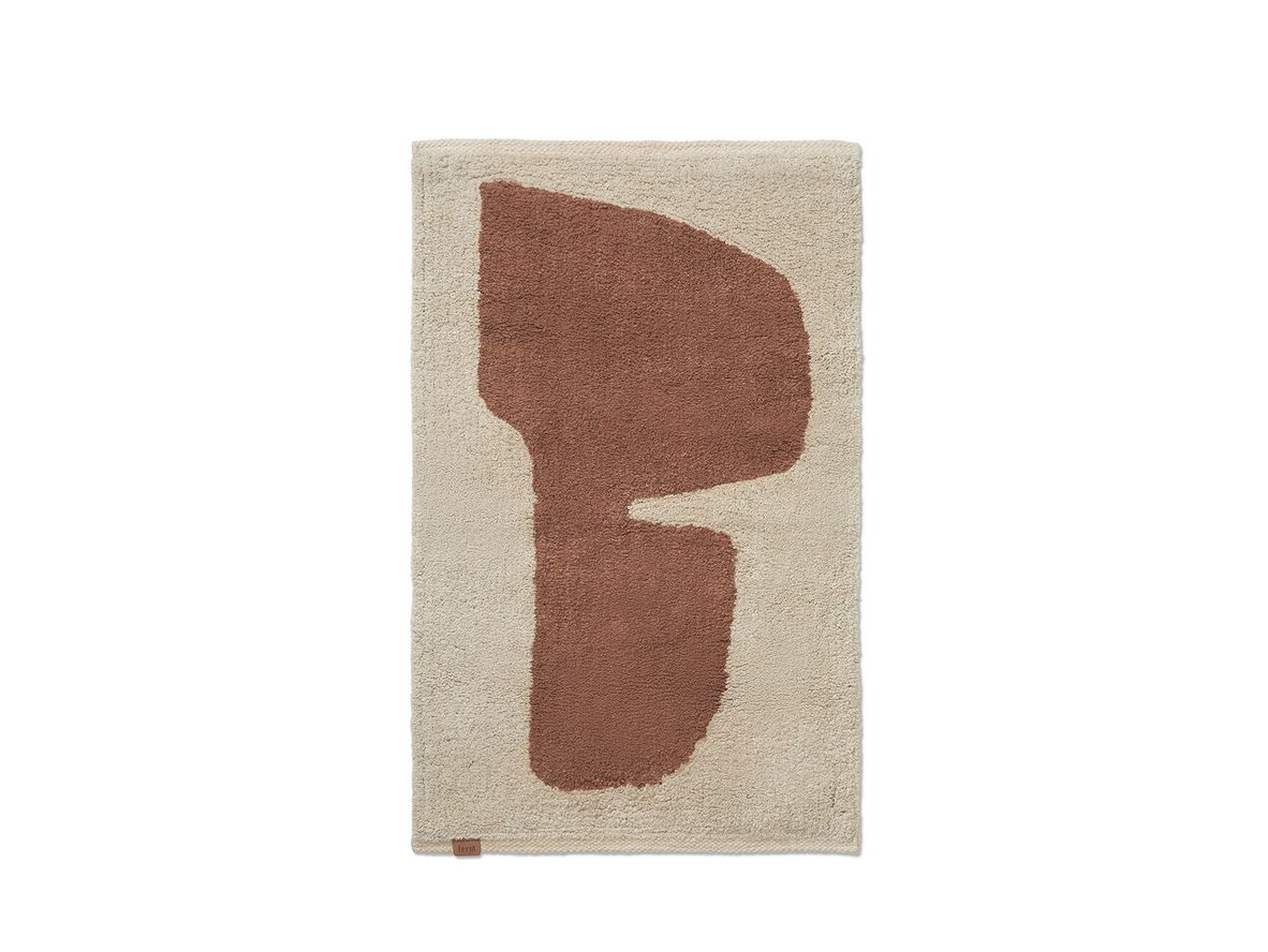 Produktfoto för Ferm Living - Lay Washable Mat - Badmatta - Parchment/Rust - W50 x H70 x D1 cm