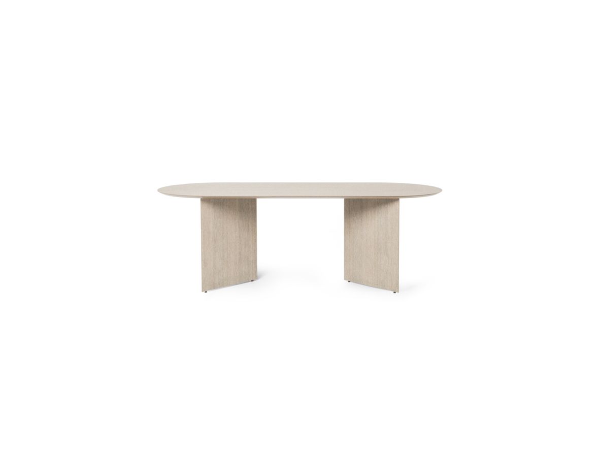 Image of Ferm Living - Mingle Table Top / Oval - Matbord - Large - Natural Oak Veneer - W220 x H2,5 x D90 cm