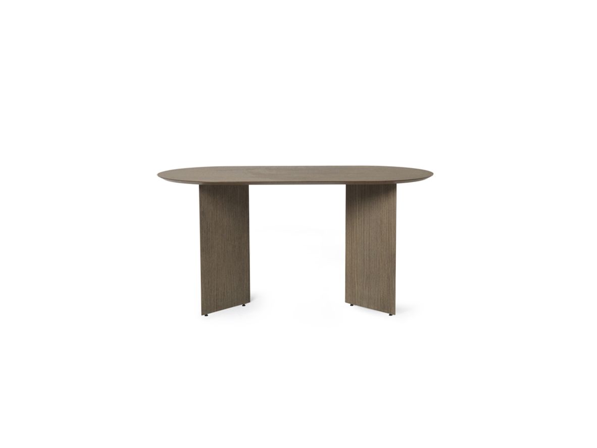 Image of Ferm Living - Mingle Table Top / Oval - Matbord - Small - Dark Stained Oak Veneer - W150 x H2,5 x D75 cm