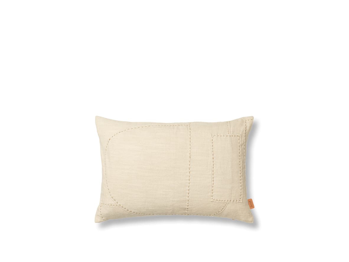 Ferm Living - Darn Cushion Cover -  - Darn Cushion Cover - Rectangular - Natur - W60 x D1 x H40 cm