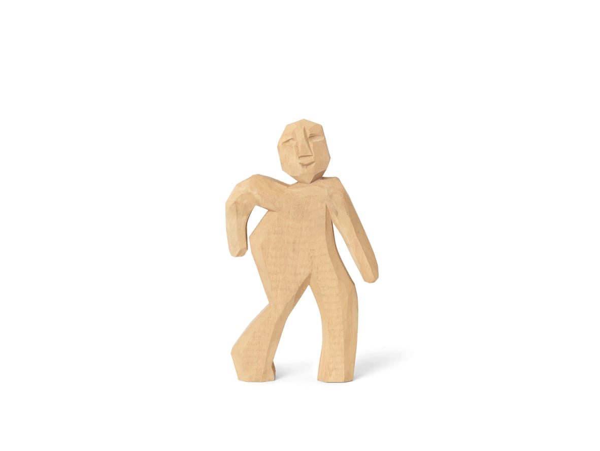 Ferm Living - Victor Han - Figur - Victor Hand-carved Figure - Natural - W2.5 x D10.5 x H17 cm