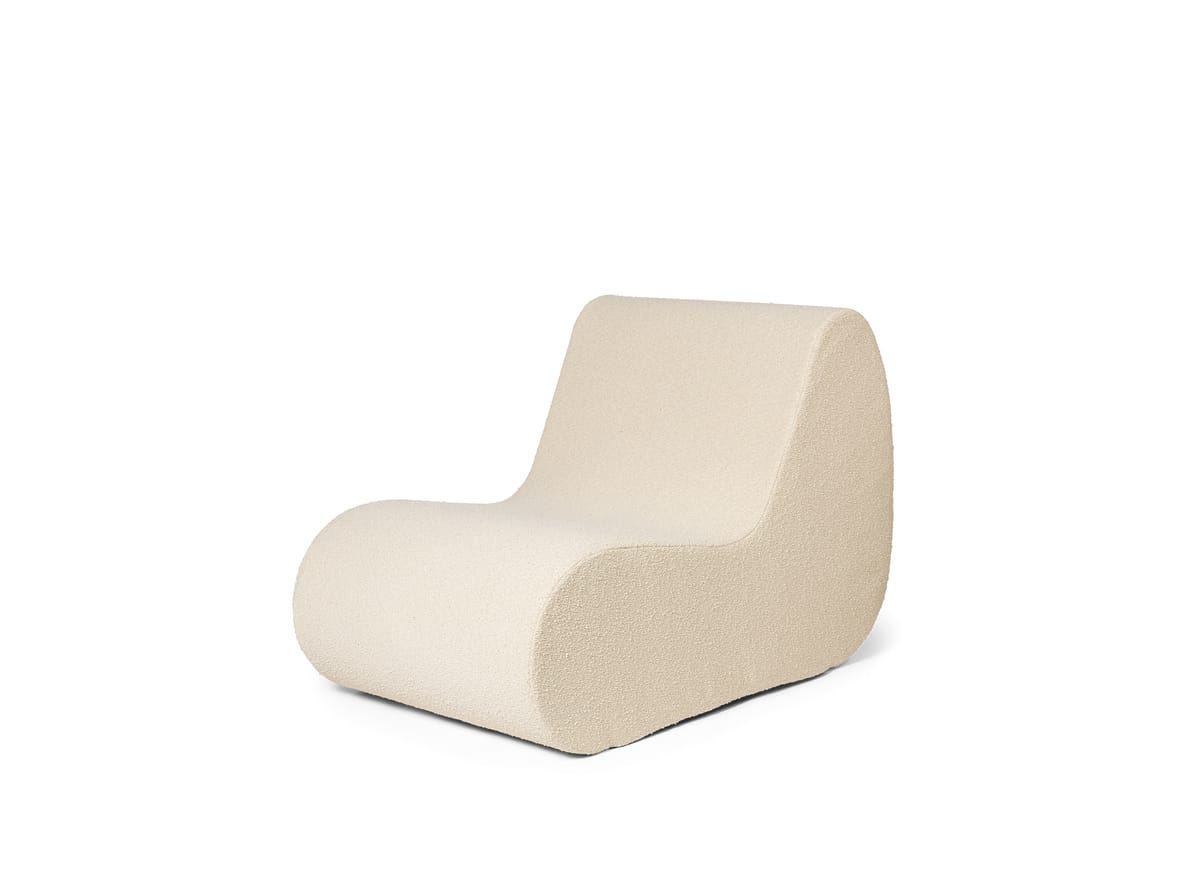 Produktfoto för Ferm Living - Rouli Center Module Pure Bouclé  - Trädgårdsstol - Off-white - W67 x D108 x H76 cm