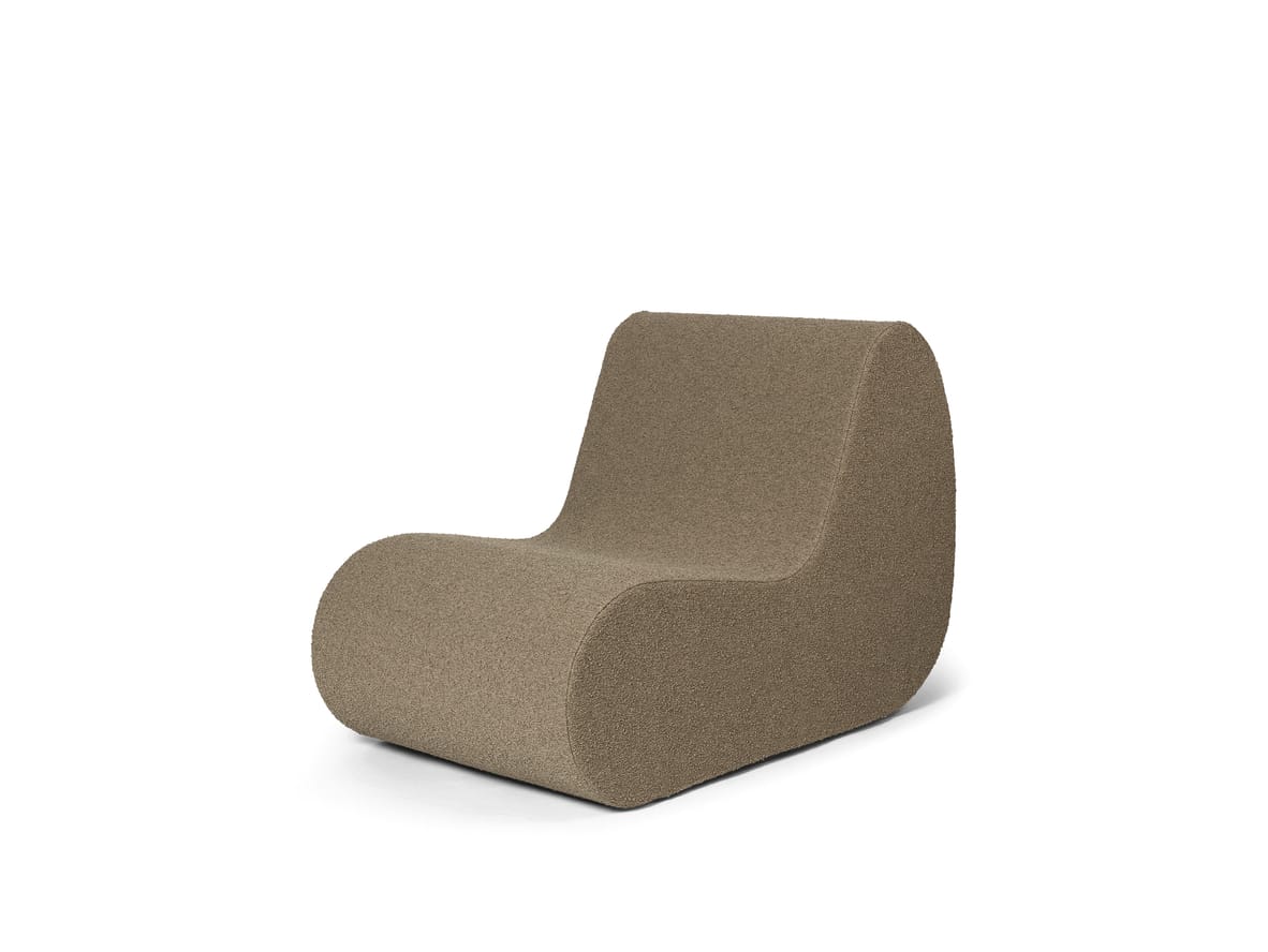 Produktfoto för Ferm Living - Rouli Center Module Pure Bouclé  - Trädgårdsstol - Sand - W67 x D108 x H76 cm