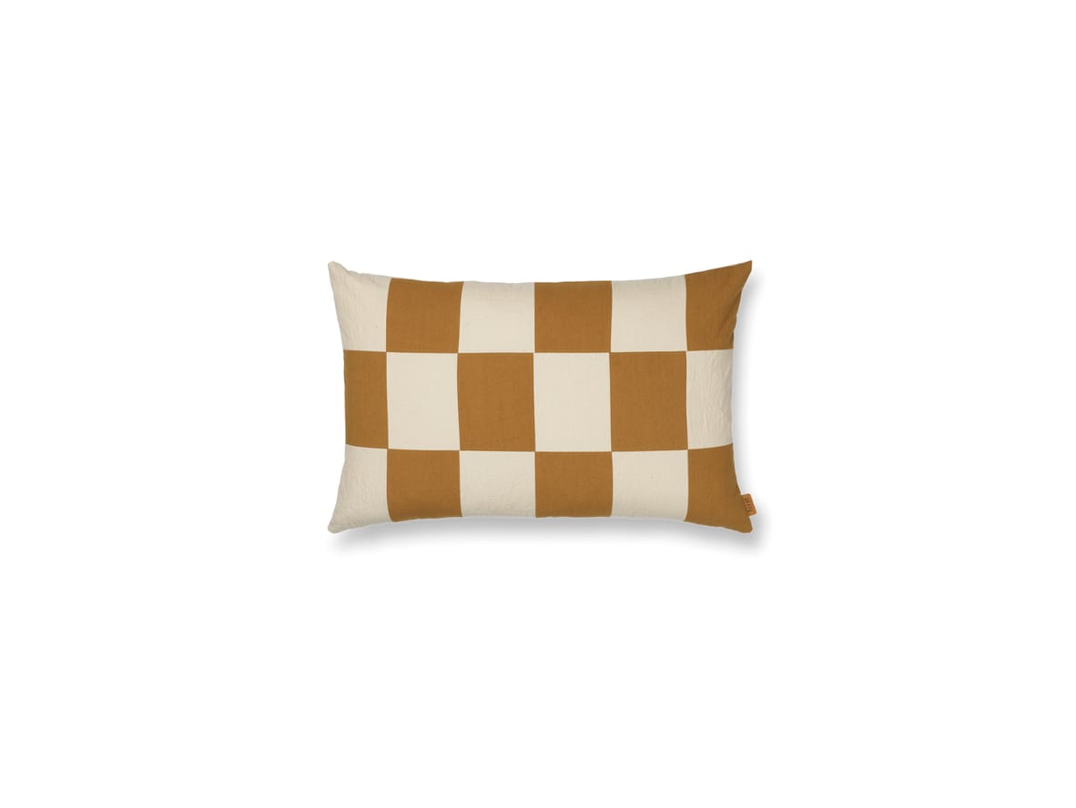 Produktfoto för Ferm Living - Fold Patchwork Cushion - Kudde - Sugar kelp/Undyed - W60 x D1 x H40 cm