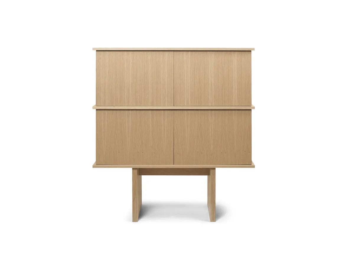 Produktfoto för Ferm Living - Stilt Sideboard  - Sidobord - Double - Natural Oak - B: 100 x H: 109 x D: 39.5 cm