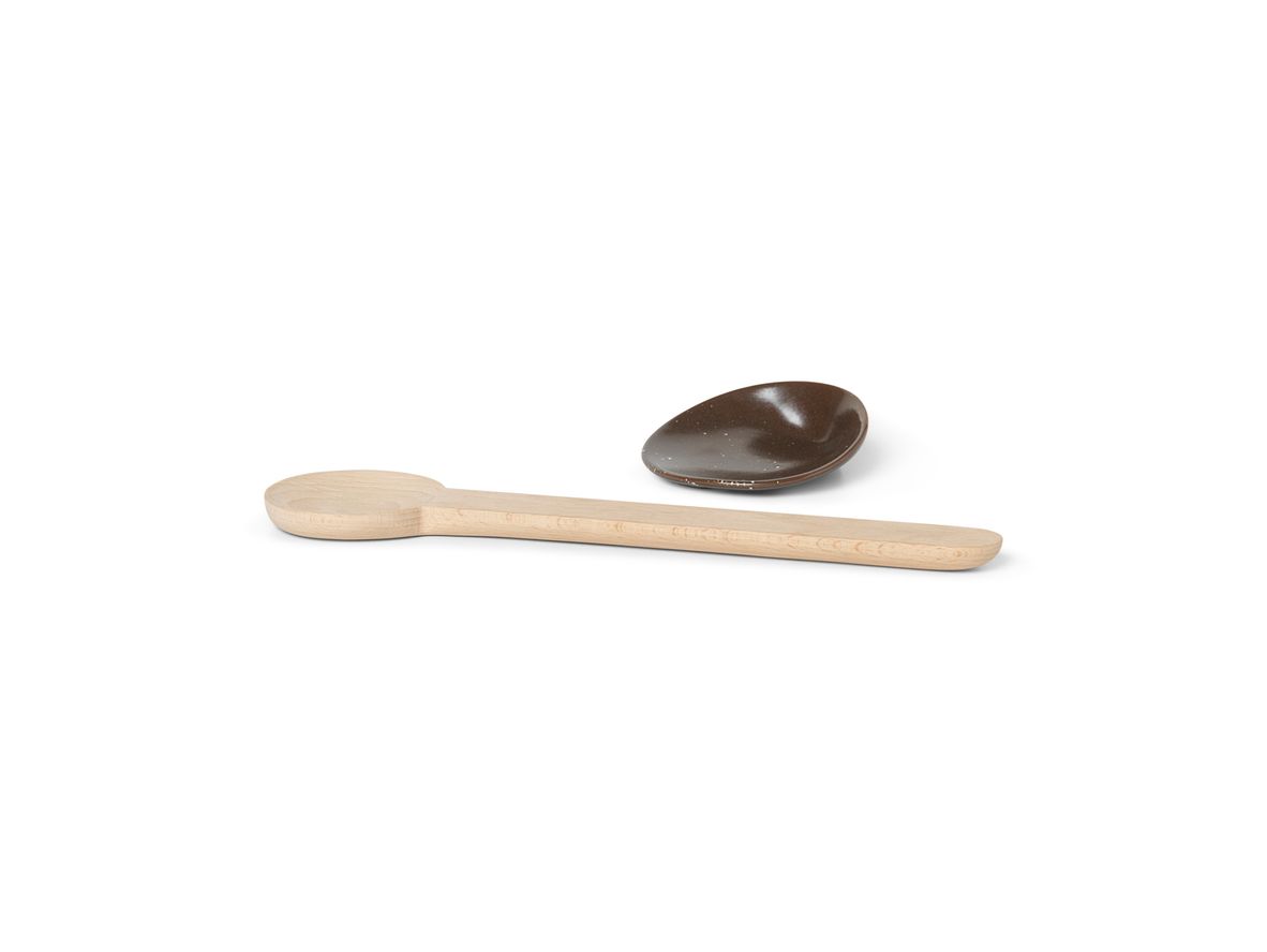 Ferm Living - Resting Spoon Set - Skedar - Chocolate - B: 10 x H: 3 x D: 30 cm