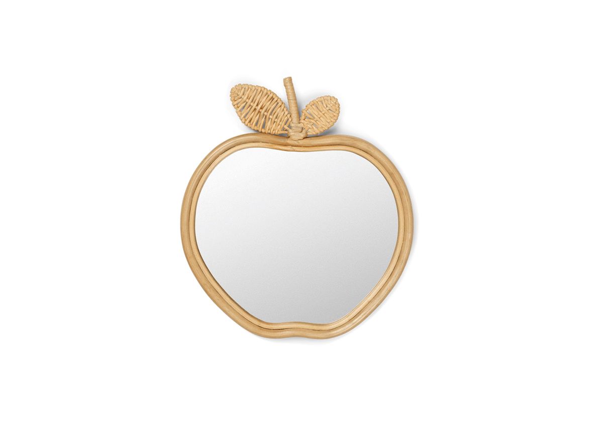 Ferm Living - Apple Mirror - Spegel - Bamboo - W42 x H37 x D3 cm