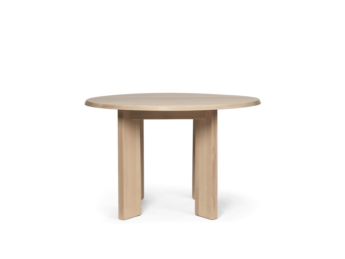 Produktfoto för Ferm Living - Tarn Dining Table - Matbord - Tarn Dining Table - 115 - White Oiled Beech - W113.5 x D104.6 x H73 cm